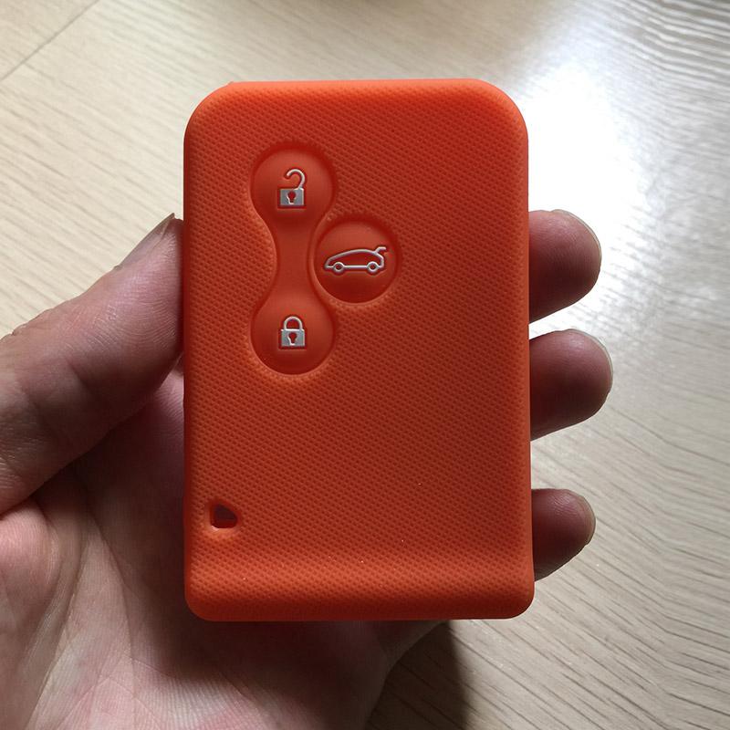 Silicone Car Key Card Case Cover For Renault Clio Megane Grand Scenic 3 Button Car Key Cover Case Shell Accessories