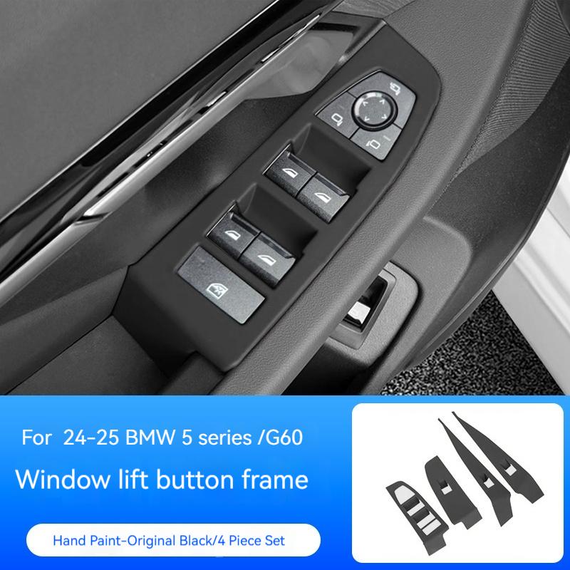 For BMW 5 Series G60 i5 2025-2025 Car inner door bowl Stickers Window Glass Lifting Buttons Panel Frame Cover Trim  Accessories