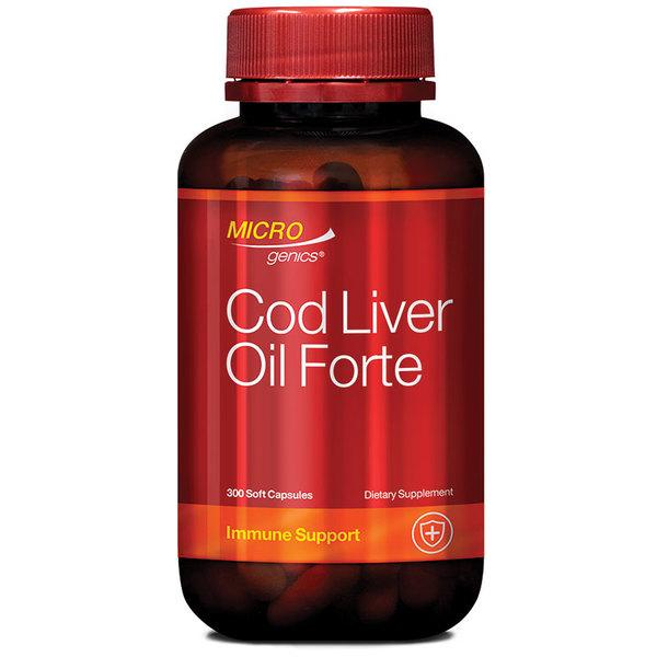 Microgenics Cod Liver Oil Forte 250mg 300 Capsules