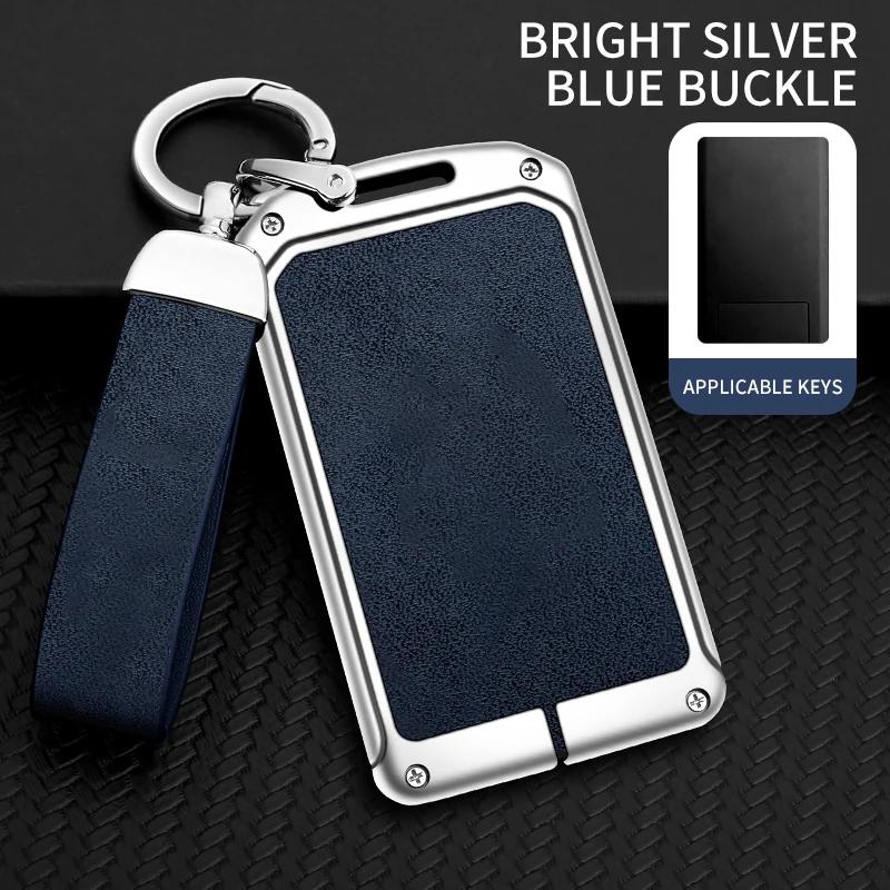 Zinc Alloy For Hongqi Hs5 Hs7 H9 Car Key Case Card Cover Magnetic Metal Protector Shell Keychain Keyless Auto Accessories