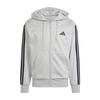 adidas Mens 3 Stripes Fleece Full Zip Hoodie