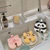 Panda/Tiger/Pig Shapes Cartoon Dishwashing Sponge Quick-dry Pot Scrubber Sponge  Pot Scrubbing