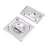 Stainless Steel 1/9 1/6 1/4 1/3 1/2 1/1 Food Pan Lid Steam Table Pan Covers Notched Lids With Handle Lock Heat