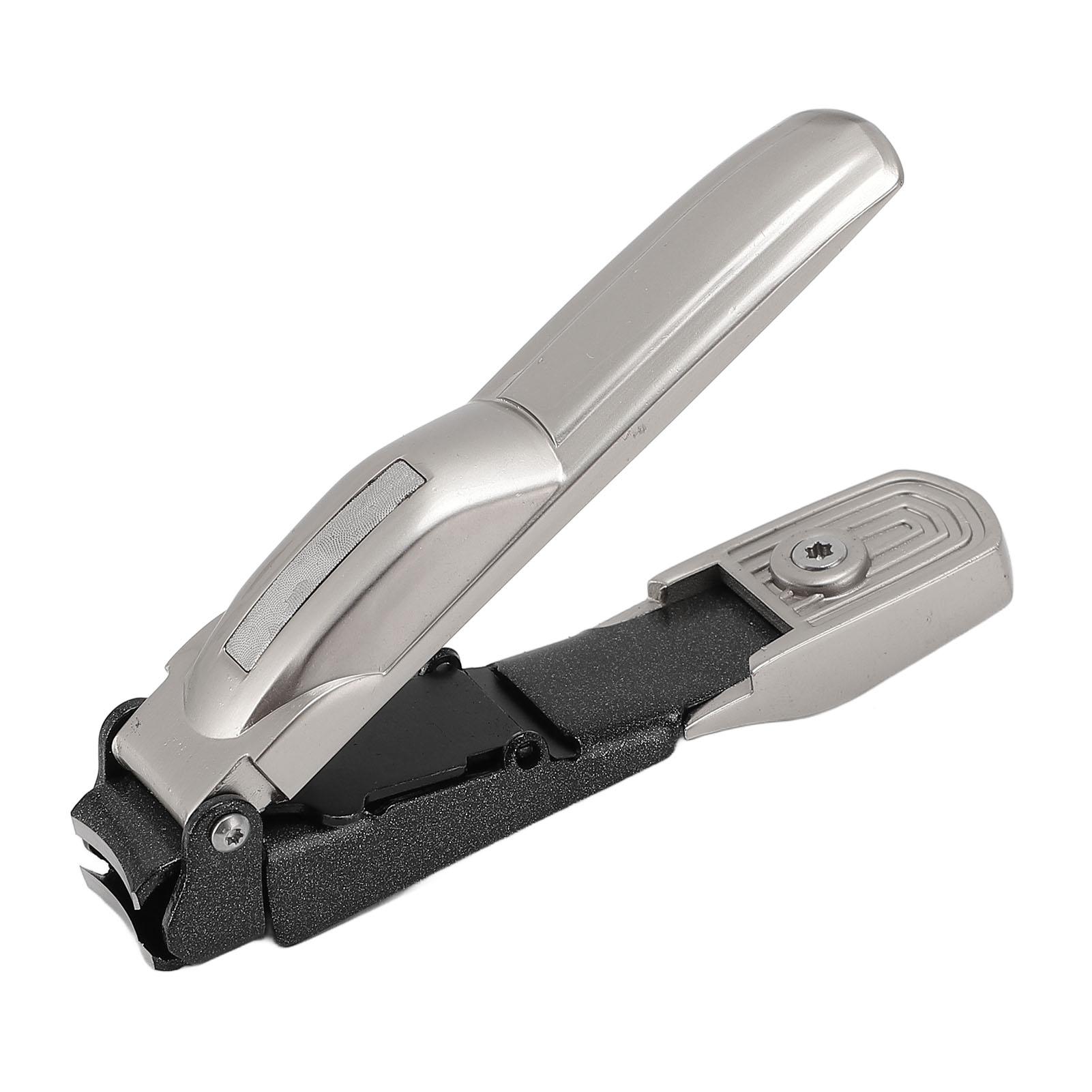 

Книпсер для ногтей с улавливателем, широкое открытие, портативный кусачки для ногтей из нержавеющей стали, цвет шампанского