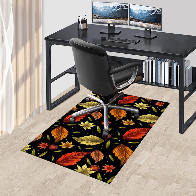 1PC Autumn Leaves Extra Large Non Slip Floor Carpet, Office, Family, Studio Large Area Rug Indoor Rugs, Bold Statement Piece