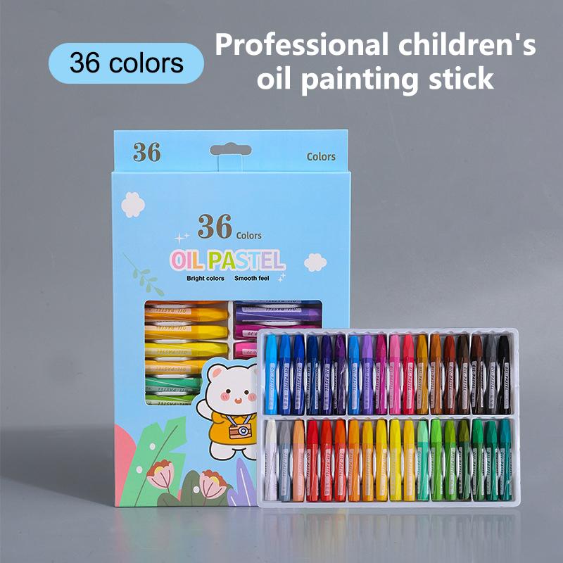 1Set Children Crayons Oil Pastel Dust Free Non-Toxic Crayons Toddler Washable Crayons Painting Drawing Sketching Oil Pastel