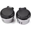 CROSSDESIGN Outlet Plug Cover Cap Dash Retainers 12v Power Compatible With 2007 2008 2009 2010 2011 2012 2013 Chevy GMC Silverado Sierra 2Pcs