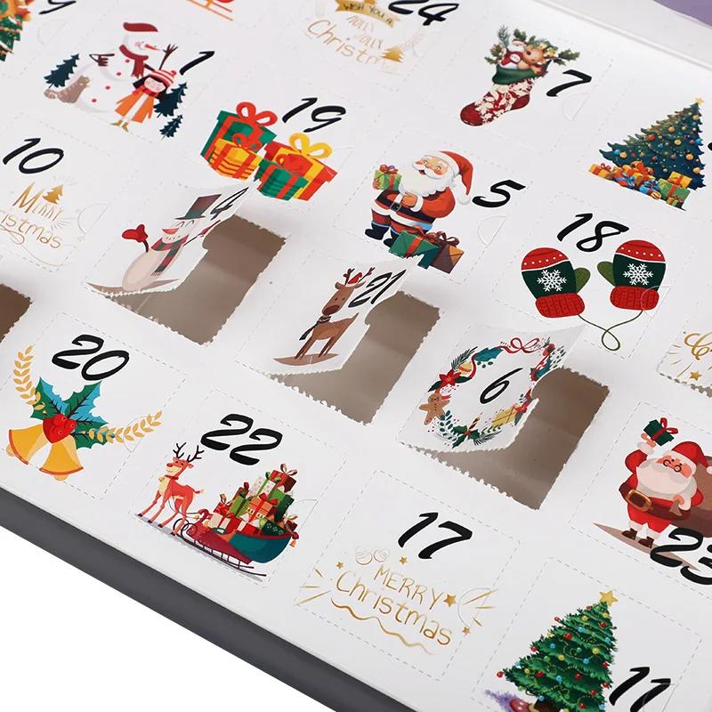 24Grids Christmas Countdown Advent Calendar Empty Boxes DIY Fillable Surprise Gift Box for Kids Christmas Festival New Year 2026