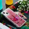 OOPKINS Glitter Case for iPhone 14 Plus, Sparkle Floating Quicksand Case for Girl Clear Soft TPU Silicone Shockproof Protective Cover for iPhone 14