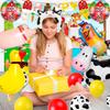 Farm Animal Birthday Decorations, 49pcs Farm Party Decorations Set-Farm Animal Balloons Head Hoop etc Farm Birthday Decorations Supplies for Kids