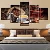 Canvas Wall Art Pictures For Living Room 5 Pieces Coffee Artistic Painting Modular Prints Kitchen Poster Home Decor No Frame