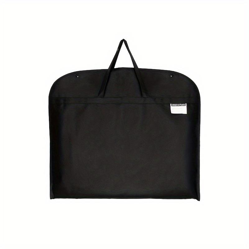 Durable Suit Travel Storage Bag, Foldable Black Garment Cover with Handles, Dust-Proof & Ideal for Business Trip Use