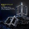 ROCKBROS Bicycle Pedals Flat Pedals Large Area Nylon Fiber Inch Road Bike Pedals Lightweight High Grip Spikes MTB Durable Chrome Molybdenum Steel