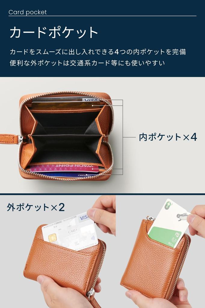 and Genuine Leather Coin Purse folded Compact Mini Cowhide Card Case Perfect Gift for New Gift Box Included [NEESE] Men's Women's (Fits banknotes) -