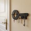 Wooden key hanger Retro Key Black