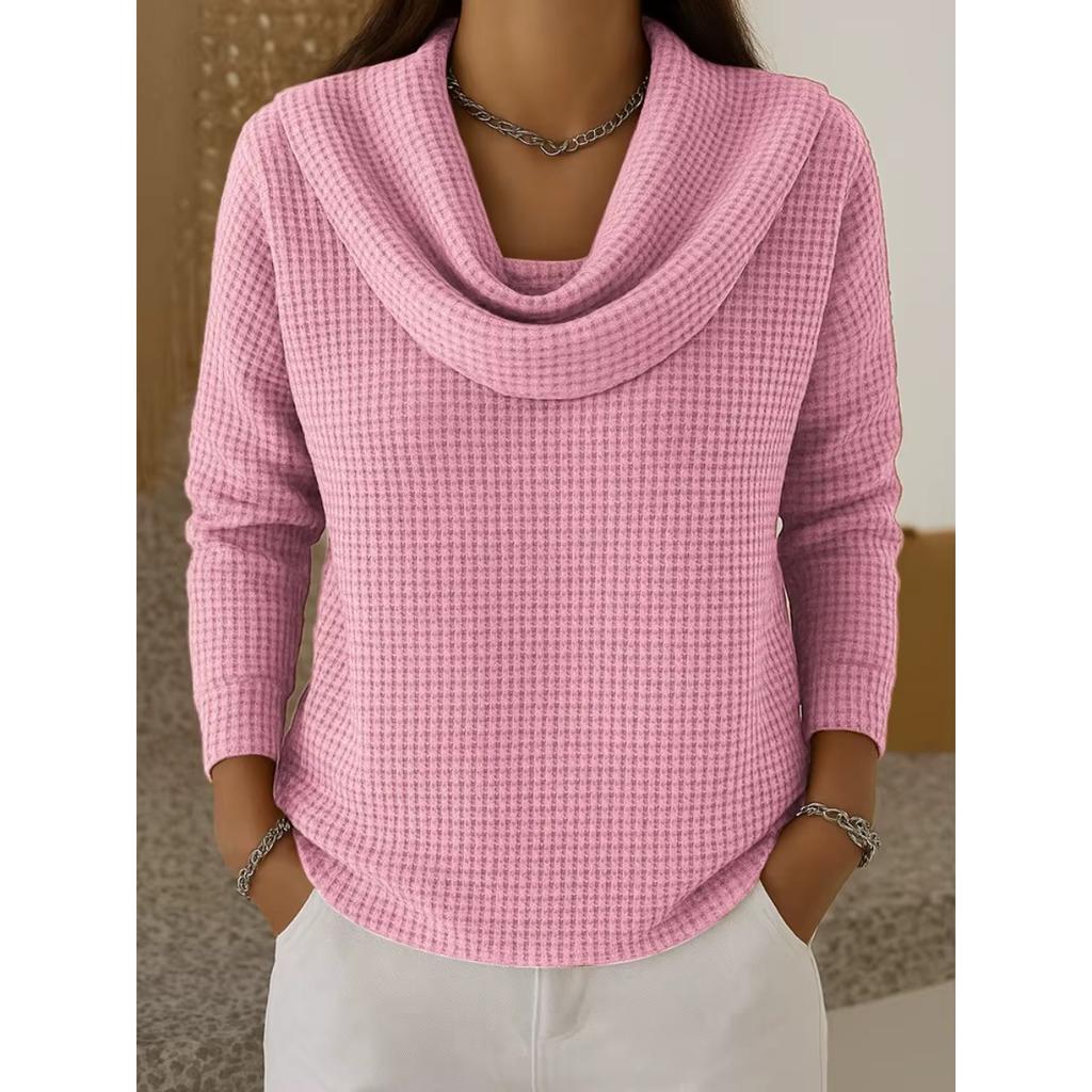 Solid Color Casual Loose T-shirts For Woman Vintage Women's Oversized T-shirt Long Sleeve Tees Fashion Female Tops