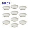 10pcs PP Round Saucers For Succulent Plant Pots Indoor Outdoor Reusable Washable Sun Resistant Flat Edge Design