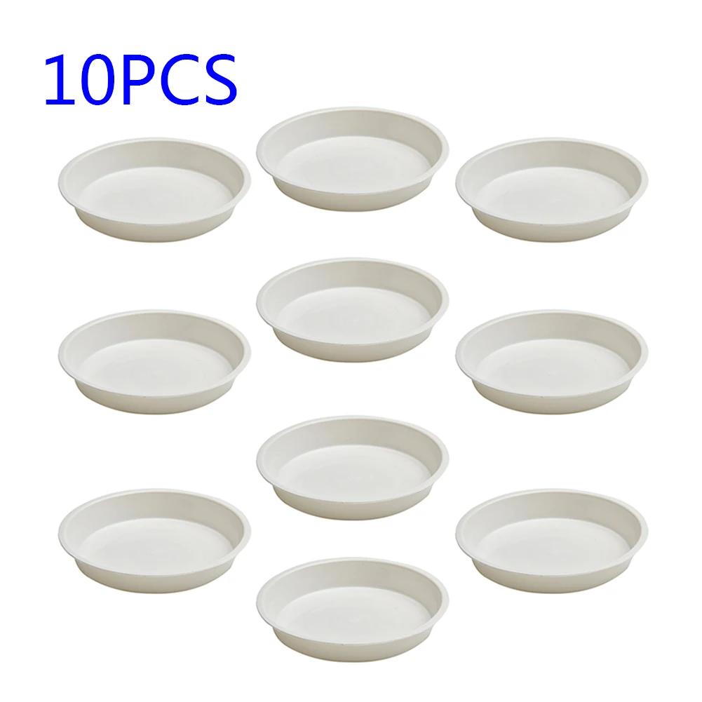 

10pcs PP Round Saucers For Succulent Plant Pots Indoor Outdoor Reusable Washable Sun Resistant Flat Edge Design 1(