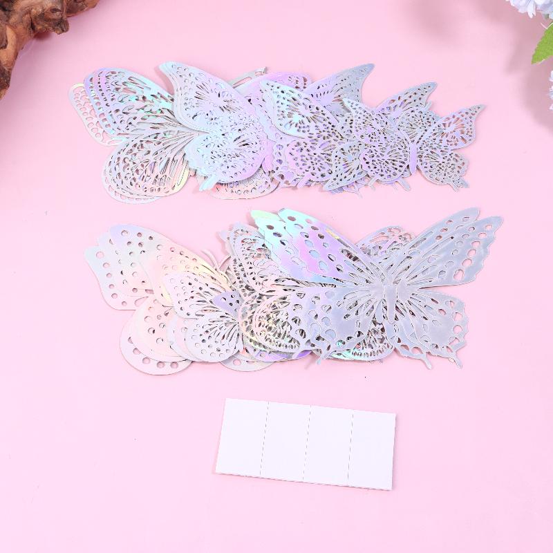 

Elegant 3D Butterfly Wall Decor, Set of 48 in 4 Designs and Sizes; Ideal for Butterfly Birthday Parties and Room Embellishment