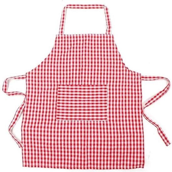 

@ Red And White Check Design Chef Apron For Kids Set Of 5 k711 MJ-625-60%OFF
