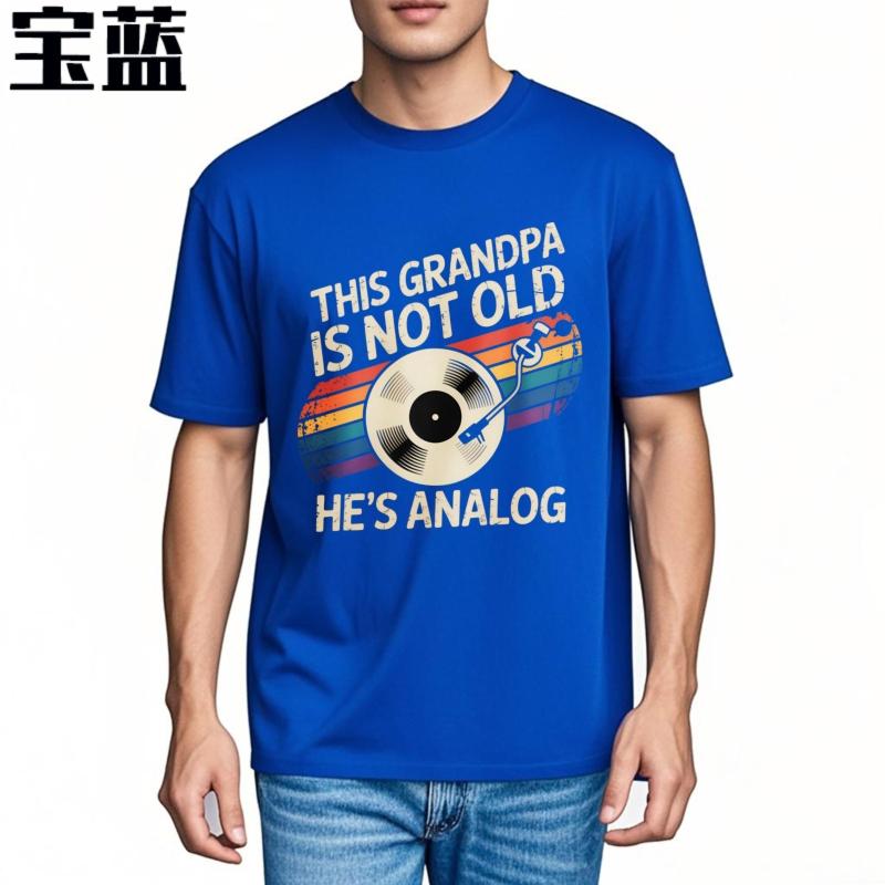 Top Tees Plus Size Tshirt Soft For Him Round Neck Tshirt Daily Wear This Grandpa Is Not Old Hes Analog Minimalist For Her Tops