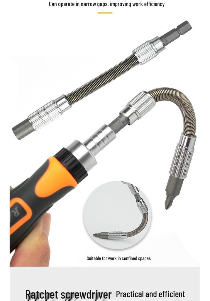 38-in-1 Multi-Functional Ratchet Screwdriver Set for Home Electrical Repair