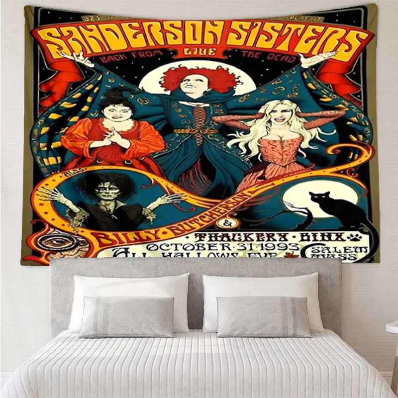 Halloween Horror Witch Quick-Dry Tapestry Hanging for Bedroom,Livingroom, Playroom,Decor Art Room Wall Tapestry Holiday and Birthday Gifts