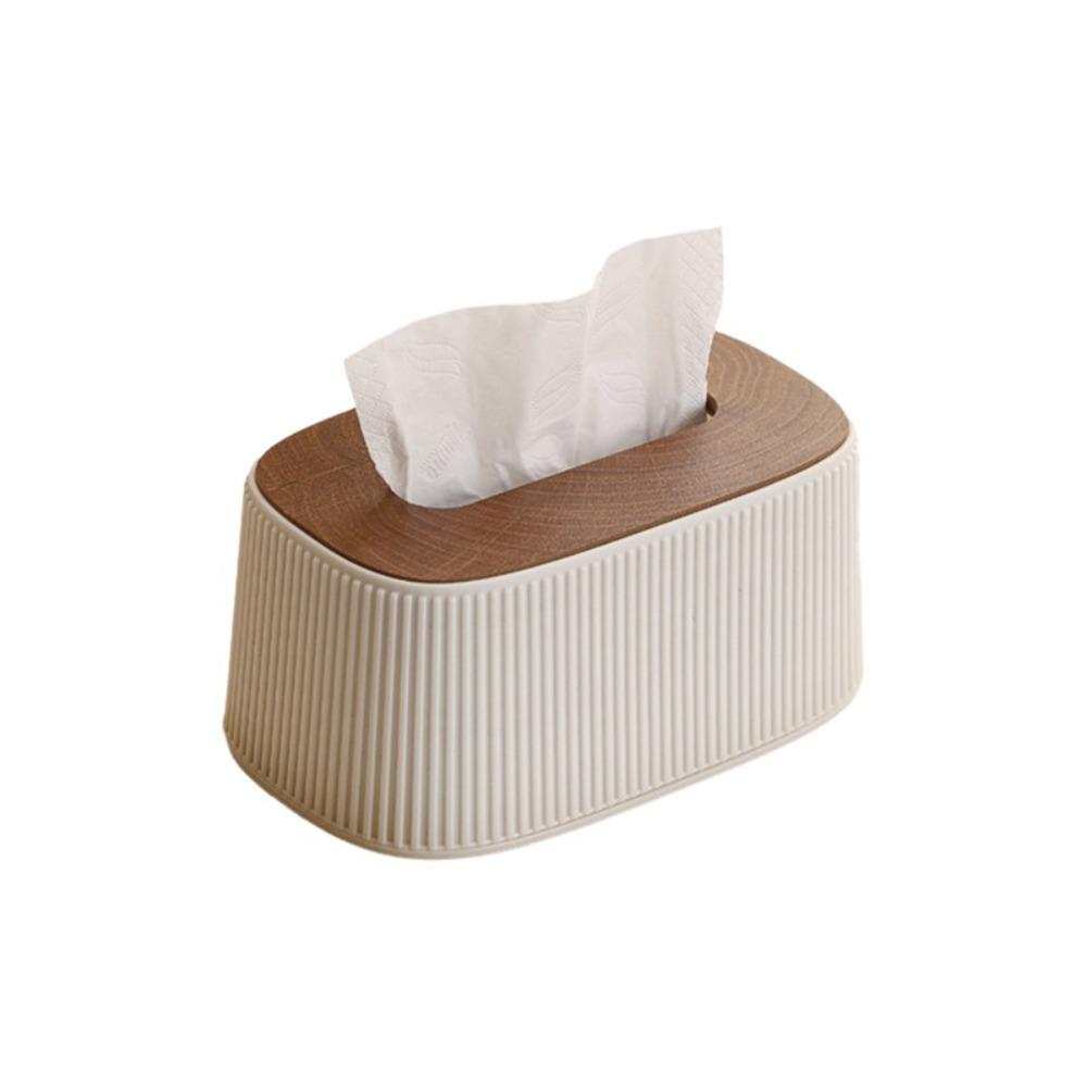 Smooth Tissue Box with Lid Large Opening Facial Tissue Holder Desktop Tissue Dispenser Office