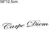 Carpe Diem letras vehículo diseño frontal coche pegatina parabrisas calcomanías decoración