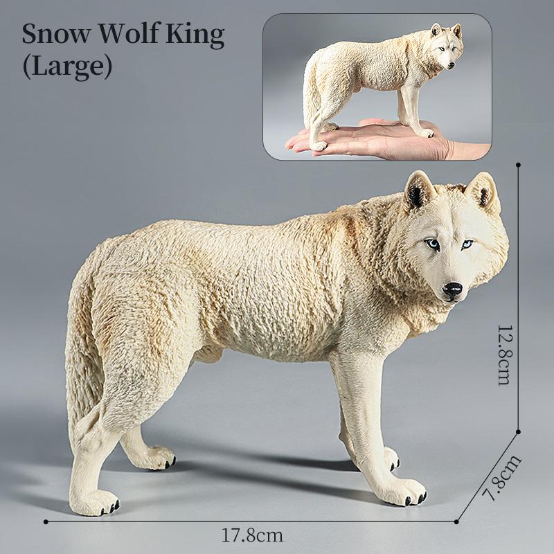 Educational Forest Animals Toy Figurines Set - Wolf Fox Hyena Realistic Jungle Zoo Animal Models Kids Christmas Gift