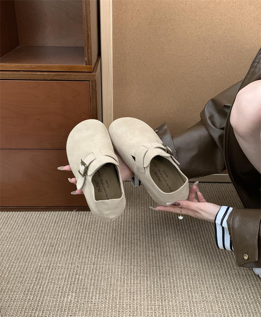 

Ботинки Boken на скрытой платформе для женщин из натуральной кожи, новинка осени и зимы 2025, удобная мягкая подошва, мягкий верх, большой мысок, одинарные ботинки Boken 39 песочный