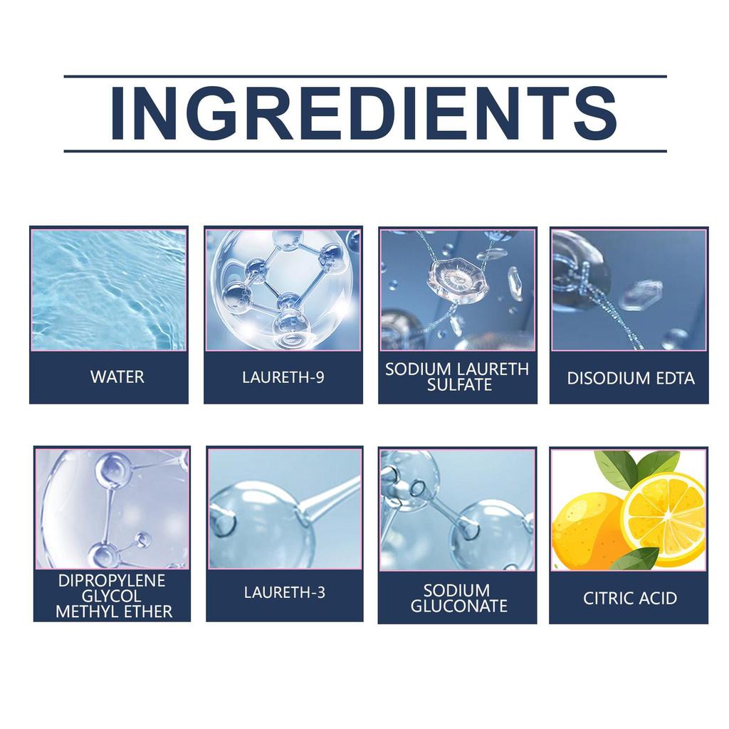 Washer cleaner Stain remover All models fit Odor elimination Freshness Low foaming formula protects the inner tube