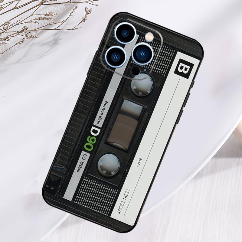 Cassette Mix Tape Phone Case For iPhone 17 Pro Max 16 15 13 12 11 14 Pro Max Plus 13 12 Mini 16e 17 Air Cover