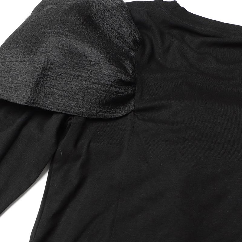 2025 Frühling Damen Trendiges Wickel-Langarm-Unifarbenes T-Shirt