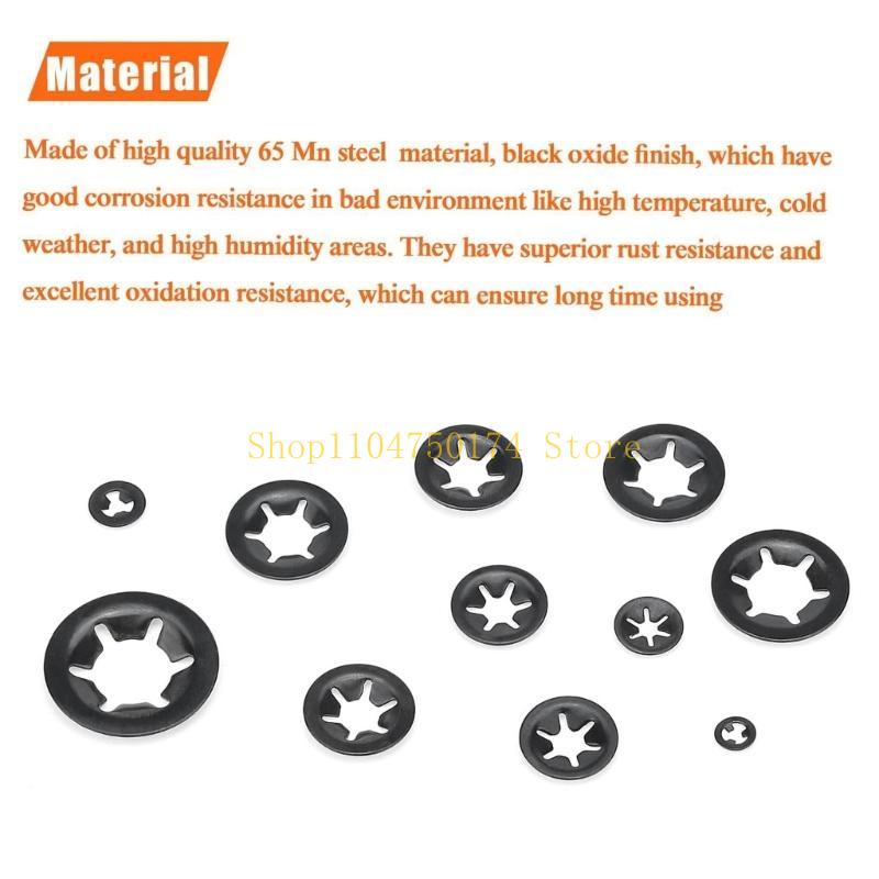 360Pcs 9 Sizes Internal Tooth Star Lock Washers Replacement Quick Speed Locking Washers Retaining Clips Fasteners Top Sale
