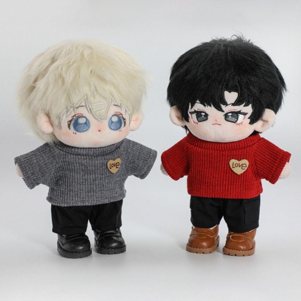 New Doll Clothes for 20cm Dolls Overalls Accessories Plush Doll's Clothing Sweater Stuffed Toy Dolls Outfit for Korea Idol Dolls