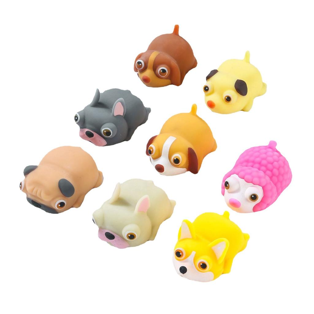 Cartoon Puppy Dog Mochi Squishy Toys Soft Sensory Stress Relief Fidgets Toys Anti-Stress Animal Novelty Toy Party Favors Gift