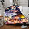1Pc Anime Characters Collage Flannel Blanket, Soft And Comfortable, Casual Warm, Camping Travel, Christmas, Halloween Xmas Gift S1567