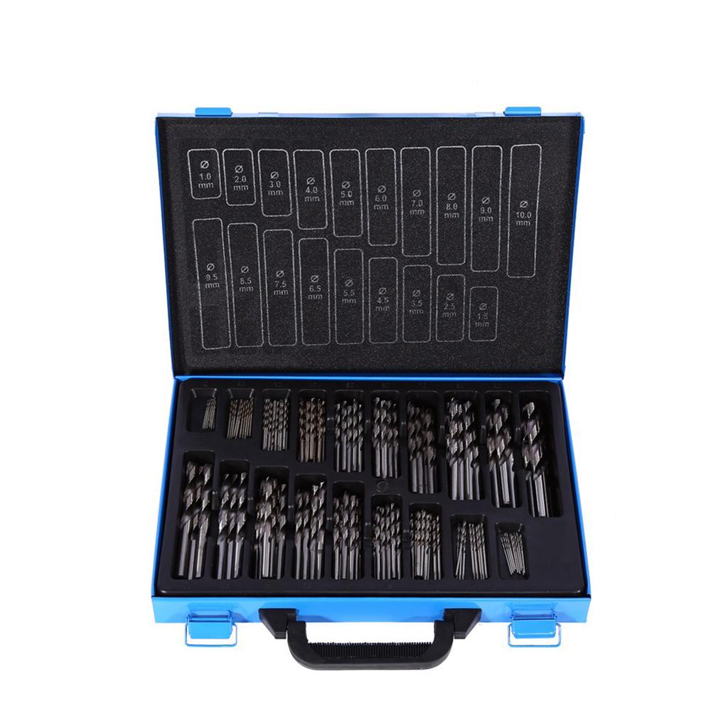 170pcs HSS Engineering Drill Set 1   10mm Precision 4241 High Speed Steel with Case