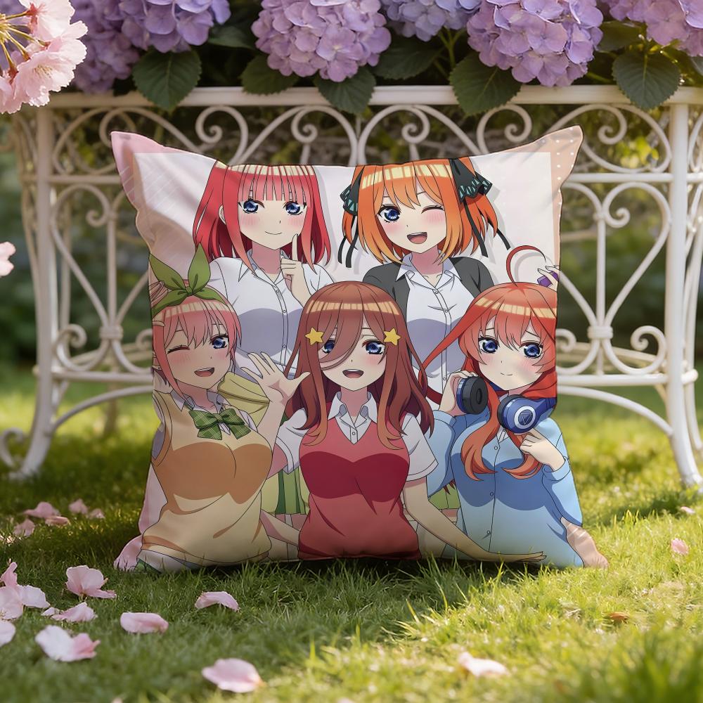 Cute The Q-Quintessential Q-Quintuplets Cushion Cover Home & Car Dual-Scene Pillow Cover: Reversible for Premium Comfort