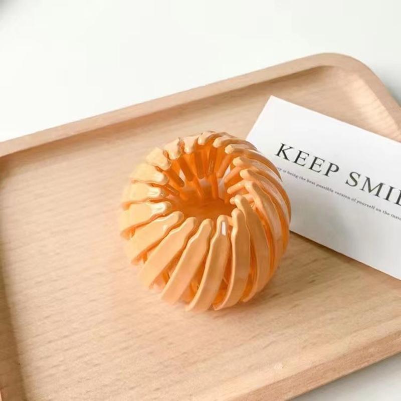 

Bird Nest Shaped Bun Hair Claw Expandable Plastic Vintage Geometric Hair Bun Makers Hair Clamps Ponytail Holder For Girls