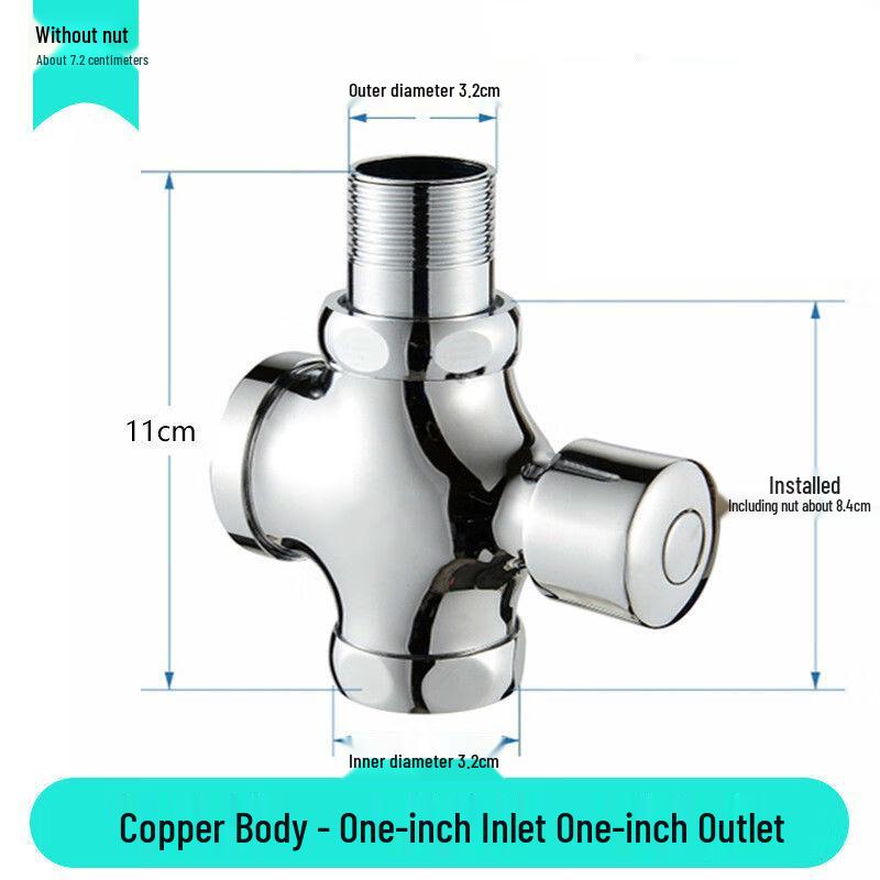 FACE MINI Vollkupfer Selbstschließendes Toilettenspülventil