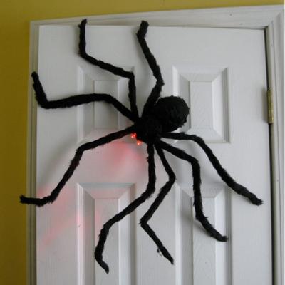 Oversized Plush Black Spider Halloween Party Decoration for Outdoor Home Bar Haunted House Horror Props In 30cm, 50cm, 75cm, 90cm Sizes