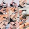 New Rose Dark Personality Zir*****Pen Ring Fashion Premium Niche Design Retro Ring Women