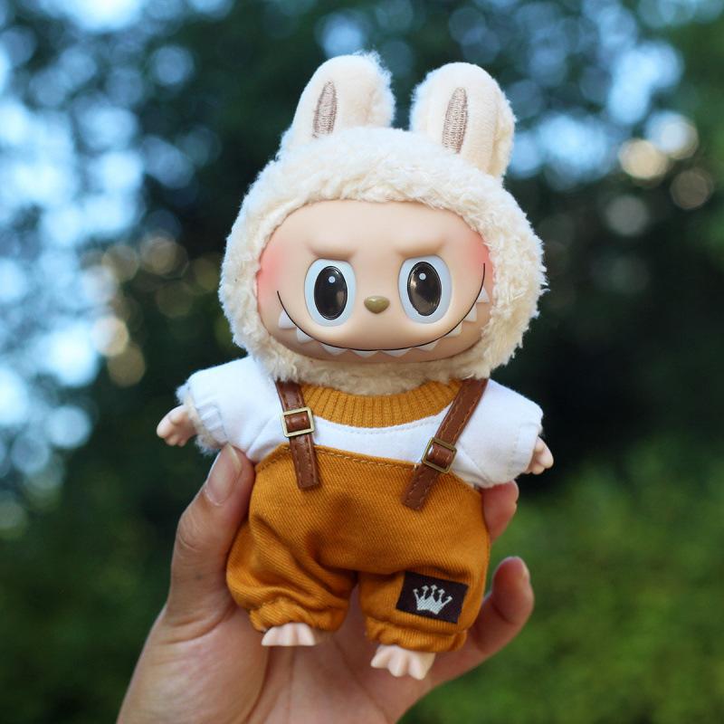 Labubu Baby Clothes Fashionable Adjustable Overalls Set Cute Mini Doll Clothes