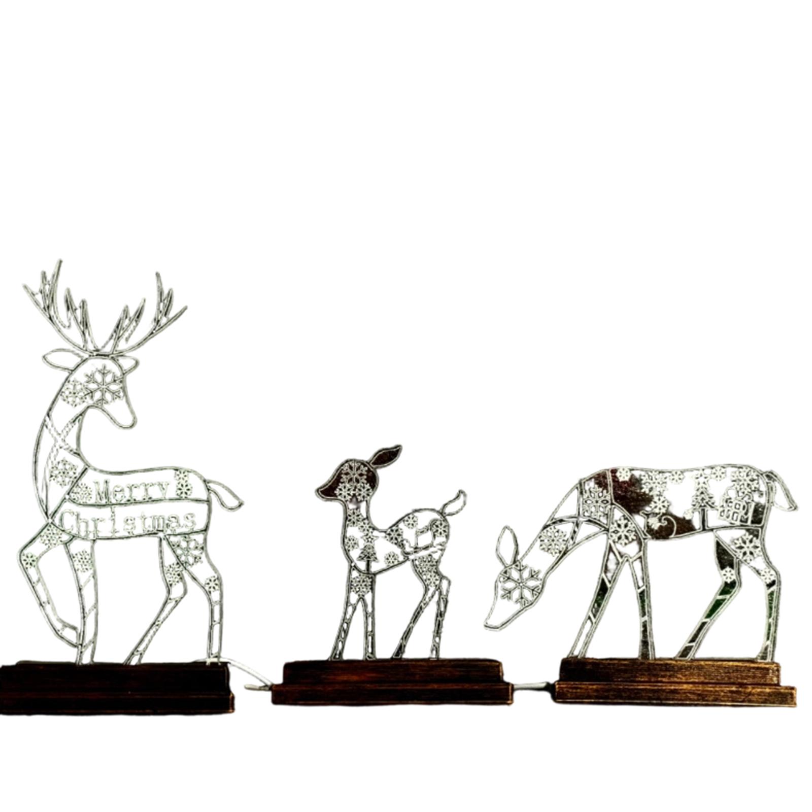 

Рождественский олень Светящиеся украшения Праздничное освещение Декорации One Size белый