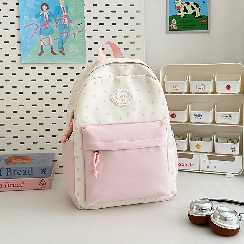 Schoolbag New Japanese Ins High Value Fresh Sweet Cute Star Backpack Junior High School Students Lightweight Travel Backpack