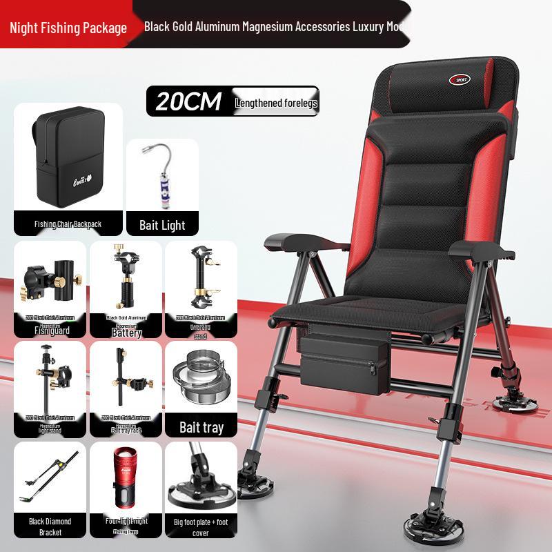 Reclinable European Multi-Functional Folding Fishing Chair