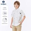 Navigare Boys' Summer Breathable Short Sleeve Shirt