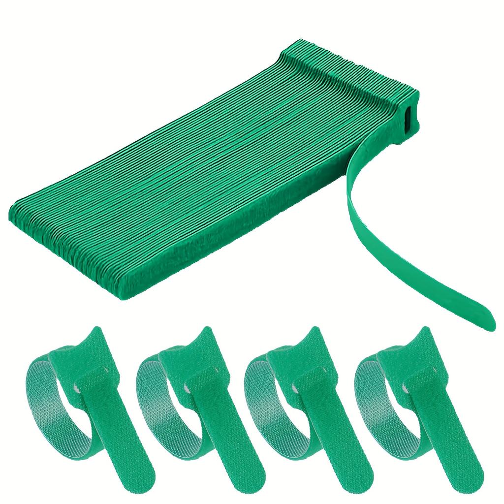 70 buc. Legături de cablu cu scai de culoare mixtă - Organizator de cabluri din material durabil pentru casă și birou, design vibrant în dungi, fixare sigură cu buclă